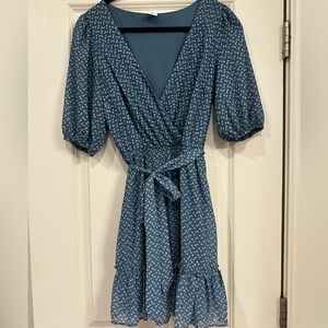 Melrose & Market polka dot mini wrap dress